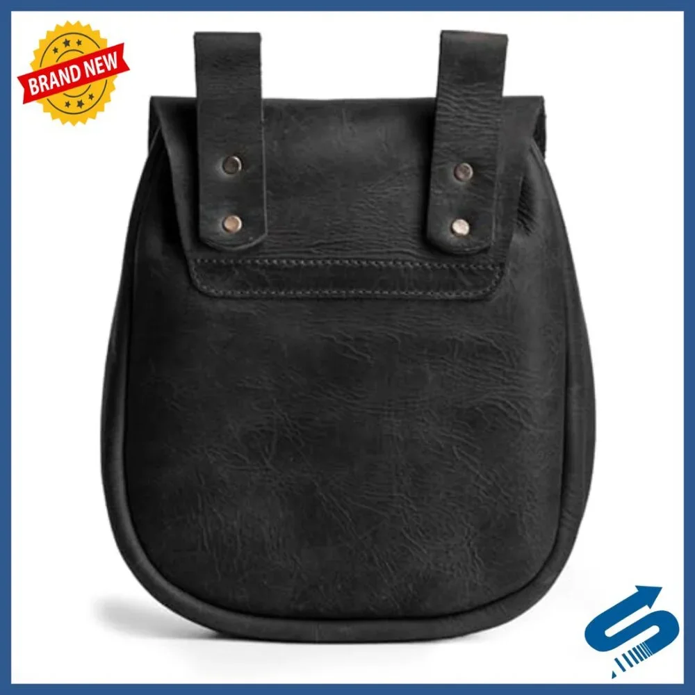 Full Grain Leather Handmade Secure Pouch for Money Valuables Coins